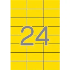 Etikett, 70x37 mm, színes, APLI, sárga, 480 etikett/csomag