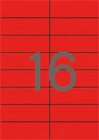 Etikett, 105x37 mm, színes, APLI, piros, 320 etikett/csomag