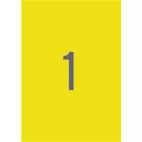   Etikett, 210x297 mm, színes, APLI, sárga, 20 etikett/csomag