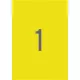 Etikett, 210x297 mm, színes, APLI, sárga, 20 etikett/csomag