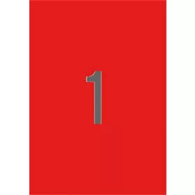 Etikett, 210x297 mm, színes, APLI, piros, 20 etikett/csomag