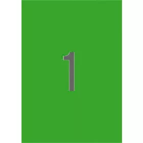 Etikett, 210x297 mm, színes, APLI, zöld, 20 etikett/csomag