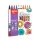 Filctoll készlet, 3,8 mm, csillámos, APLI Kids "Markers Glitter", 10 különböző szín