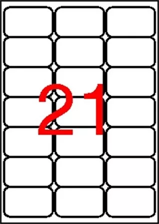 Etikett, univerzális, 63,5x38,1 mm, kerekített sarkú, APLI, 2100 etikett/csomag