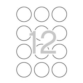   Etikett, 60 mm kör, színes, APLI, neon sárga, 240 etikett/csomag