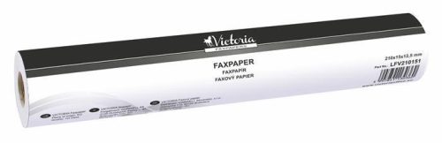 Faxpapír, 210 mm x 15 m x 12,5 mm, VICTORIA PAPER