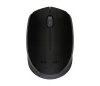 Egér, vezeték nélküli, optikai, közepes méret, USB, LOGITECH "M171", fekete