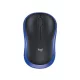 Egér, vezeték nélküli, optikai, közepes méret, USB, LOGITECH "M185", kék