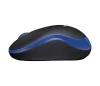 Egér, vezeték nélküli, optikai, közepes méret, USB, LOGITECH "M185", kék