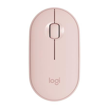 Egér, vezeték nélküli, optikai, Bluetooth, LOGITECH, "Pebble M350", rózsaszín