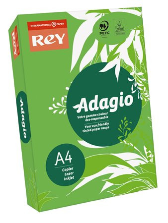Másolópapír, színes, A4, 80 g, REY "Adagio", intenzív zöld