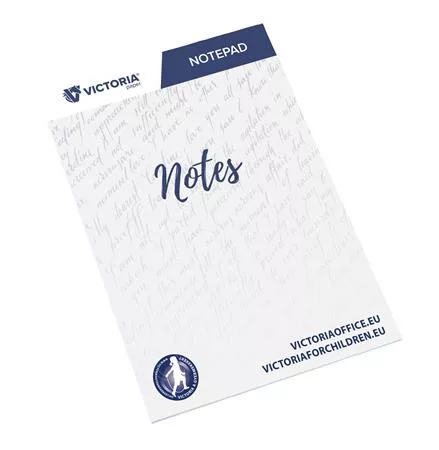 Jegyzettömb, A4, 5x50 lap, vonalas, VICTORIA OFFICE, fehér