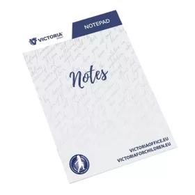   Jegyzettömb, A4, 5x50 lap, négyzetrácsos, VICTORIA OFFICE, fehér