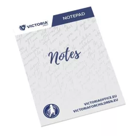 Jegyzettömb, A5, 5x50 lap, sima, VICTORIA OFFICE, fehér