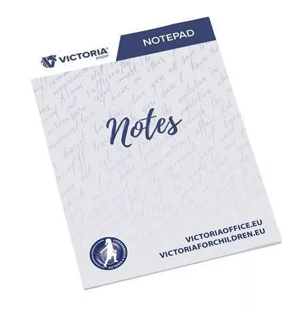 Jegyzettömb, A5, 5x50 lap, vonalas, VICTORIA OFFICE, fehér