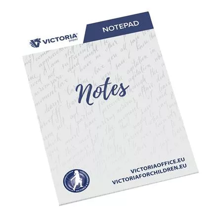 Jegyzettömb, A5, 5x50 lap, négyzetrácsos, VICTORIA OFFICE, fehér