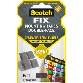 Ragasztó négyzetek, kétoldalas, eltávolítható, 12,7x12,7 mm, 3M SCOTCH "Removable"
