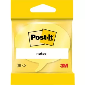   Öntapadó jegyzettömb, szövegbuborék forma, 70x70 mm, 225 lap, 3M POSTIT, sárga