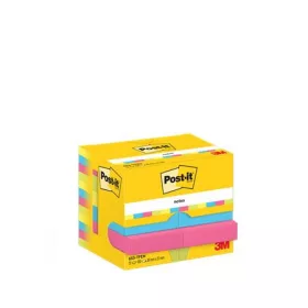   Öntapadó jegyzettömb, 38x51 mm, 12x100 lap, 3M POSTIT "Energetic", vegyes színek