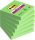 Öntapadó jegyzettömb, 76x76 mm, 6x90 lap, 3M POSTIT "Super Sticky", zöld
