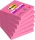 Öntapadó jegyzettömb, 76x76 mm, 6x90 lap, 3M POSTIT "Super Sticky", pink