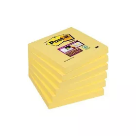   Öntapadó jegyzettömb, 76x76 mm, 90 lap, 3M POSTIT "Super Sticky", kanári sárga