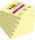 Öntapadó jegyzettömb, 76x76 mm, 6x90 lap, 3M POSTIT "Super Sticky", kanári sárga
