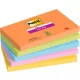 Öntapadó jegyzettömb, 76x127 mm, 5x90 lap, 3M POSTIT "Super Sticky Boots", vegyes színek