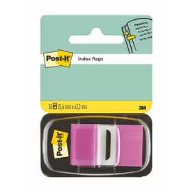 Jelölőcímke, műanyag, 50 lap, 25x43 mm, 3M POSTIT, lila