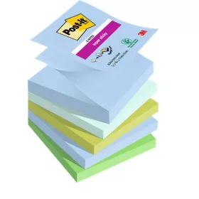  Öntapadó jegyzettömb, "Z", 76x76 mm, 5x90 lap, 3M POSTIT "Super Sticky Oasis", vegyes színek