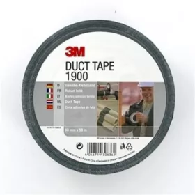   Ragasztószalag, szövet, 50 mm x 50 m, 3M "Duct Tape 1900", fekete, 24 tekercs