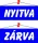 Információs tábla, 22x8,5 cm, kétoldalas, "Nyitva/Zárva", kék