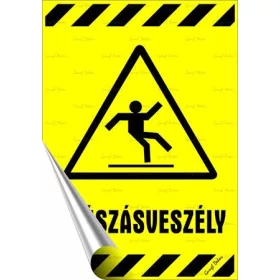 Információs matrica, 25x17,5 cm, "Csúszásveszély"