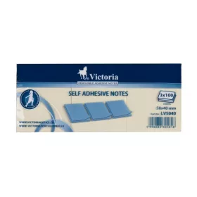   Öntapadó jegyzettömb, 50x40 mm, 100 lap, VICTORIA OFFICE, sárga