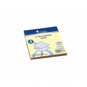   Öntapadó jegyzettömb, "Z", 75x75 mm, 100 lap, VICTORIA OFFICE, sárga