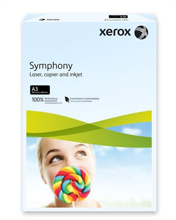 Másolópapír, színes, A3, 80 g, XEROX "Symphony", világoskék (pasztell) 5 db/csomag