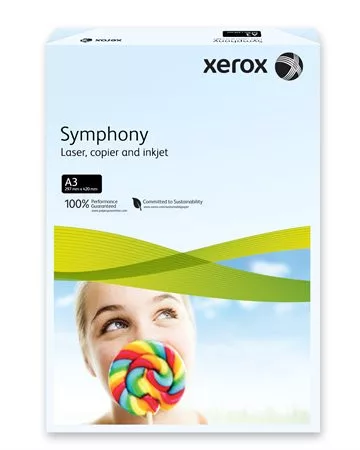 Másolópapír, színes, A3, 80 g, XEROX "Symphony", világoskék (pasztell)
