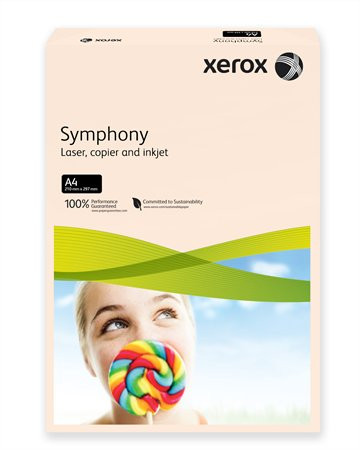 Másolópapír, színes, A4, 160 g, XEROX "Symphony", lazac (pasztell)