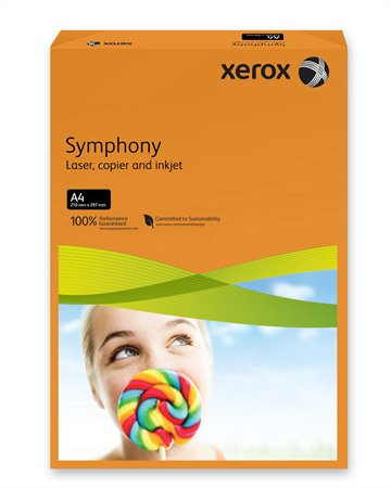 Másolópapír, színes, A4, 80 g, XEROX "Symphony", narancs (intenzív)