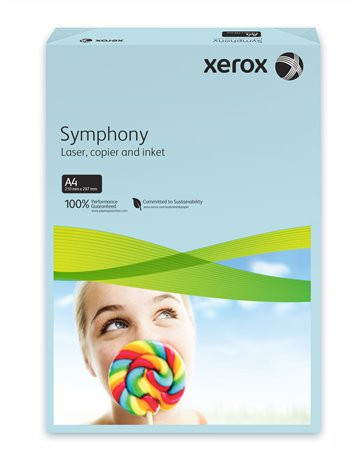 Másolópapír, színes, A4, 80 g, XEROX "Symphony", kék (közép)