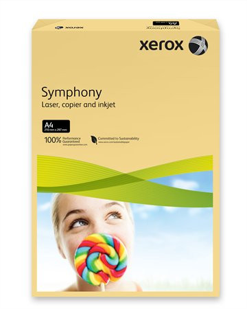 Másolópapír, színes, A4, 80 g, XEROX "Symphony", vajszín (közép)