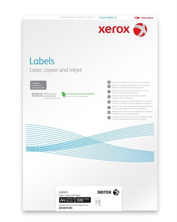 Etikett, univerzális, 63,5x38,1 mm, kerekített sarkú, XEROX, 2100 etikett/csomag