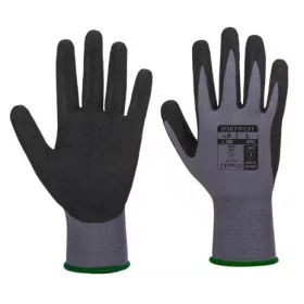   Védőkesztyű, nitril, XL méret "Dermiflex Aqua", szürke-fekete