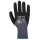 Védőkesztyű, nylon, nitrilhab, XL méret "DermiFlex Ultra Plus", szürke-fekete