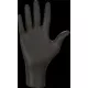 Védőkesztyű, egyszer használatos, nitril, XS méret, 100 db, púder nélküli, fekete