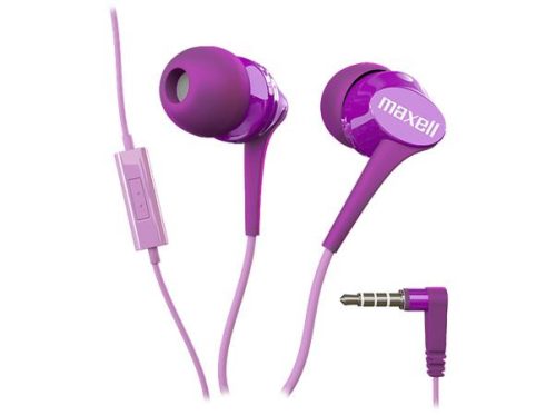 Fülhallgató, mikrofonnal, MAXELL "Fusion+", lila-rózsaszín