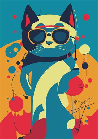 Naptár, tervező, A5, napi, DAYLINER "Colors Astro Cat"