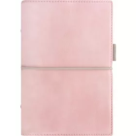   Kalendárium, gyűrűs, betétlapokkal, personal méret, FILOFAX, "Domino" Soft", pasztell rózsaszín