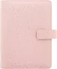 Kalendárium, gyűrűs, betétlapokkal, pocket méret, FILOFAX, "Confetti", rózsakvarc