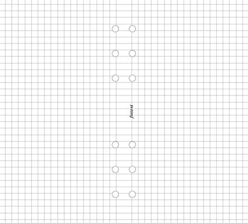 Kalendárium betét, jegyzetlap, personal méret, kockás, FILOFAX, fehér